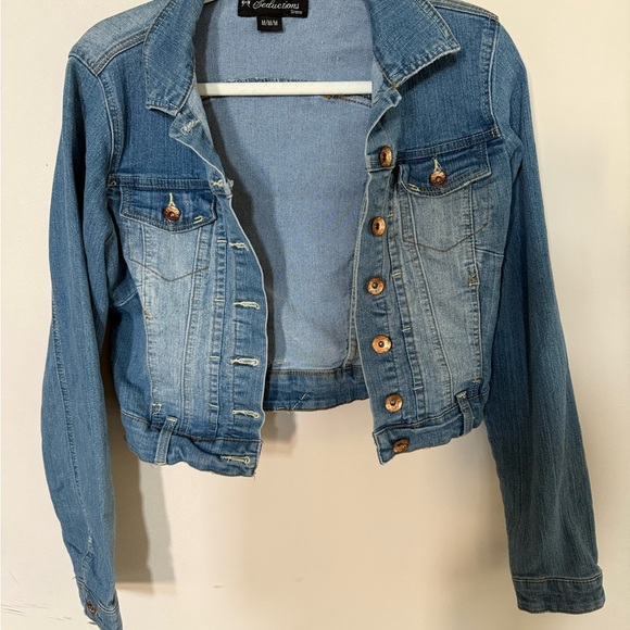[M] Seduction Women's Blue Denim Jean Jacket - Picture 1 of 6
